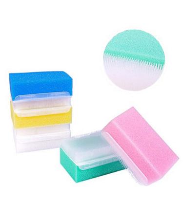 Bath Sponge Baby Massage Sponge Newborn Sensory Brushes for Babies Bathing 2in1 Cleaning Brush Body Brush 5 Pack