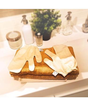 Natura Zen Raw Silk Garshana Gloves - Exfoliating Massage Gloves for Smooth Skin - Buy Online on GoSupps.com