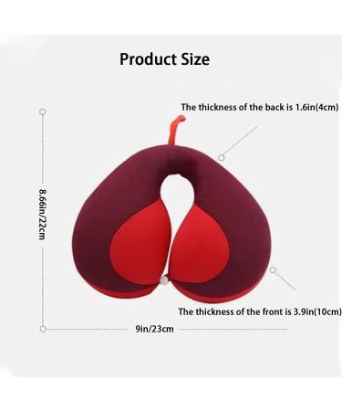 Kids Travel Pillow - Toddler Chin Supporting Neck Pillow for Safety & Comfort - Red, Suitable for Boys & Girls 0-10 Years - Buy Online on GoSupps.com