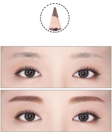 Baluue 2pcs Eeyebrow Pen with Brush Long Lasting Eyebrow Definer Pencil Eyebrow Makeup Waterproof Brown Pencil 5# 1 count (Pack of 1) Brown 5 - Buy Online on GoSupps.com