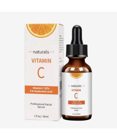 Natural Vitamin C Serum 30ml - Brightening Firming & Hydrating for All Skin Types - Retinol Free - Buy Online on GoSupps.com