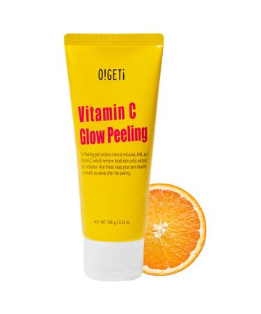 Vitamin C Glow Peeling Daily Deep Facial Exfoliating Gel - Revitalises Cleanses for Smooth Hydrated Clear Skin - 100g