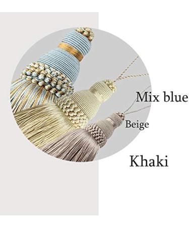 Fenghuangwu Colorful Tassel Key Tassel DIY Accessories for Curtain and Home Decoration- Mix Blue (2PCS) - Buy Online on GoSupps.com