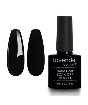 Lavender Violets 8ml Gel Nail Polish UV LED Soak Off Nail Lamp Curing Manicure Pedicure Classical Coloured Bottle Long Lasting Easy Apply Jet Black D138