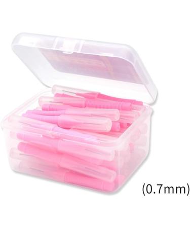 40pcs Interdental Brush Set - I Shape Handheld Oral Hygiene Tool - Travel Pink 0.7mm - Perfect for International Shipping - Buy Online on GoSupps.com