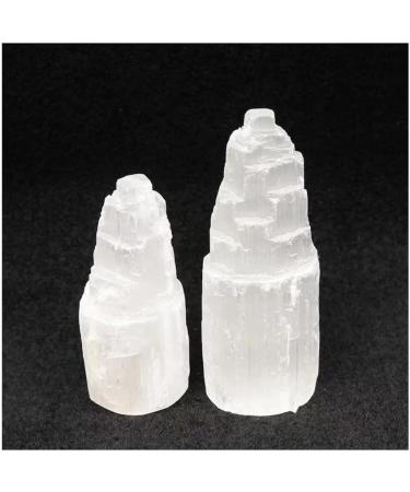 Natural Crystal Rough Natural Selenite Tower Crystal Gift for Decoration 1pc 110mm-120mm Beautiful Natural Crystal Stone Full of Texture - Buy Online on GoSupps.com