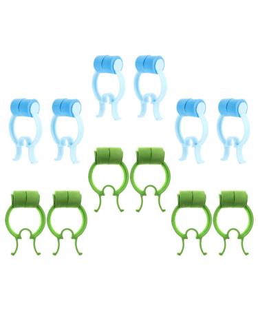 Healeved Kids Tools Bleed Stop 12pcs Nose Bleed Stopper Clip on Nose Ring Swimming Nose Clip Adult Nose Bleed Stoppers Clips Lung Breathing Training Clips (Blue Green) Kids Tools Bleed Stop