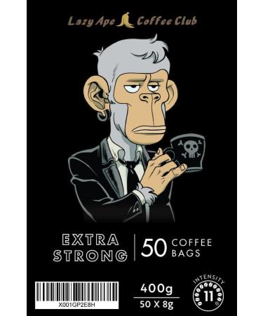 Lazy Ape Coffee Club - Extra Strong 50 Count Coffee Bags, Pack of 1 - Buy Online on GoSupps.com
