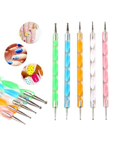 Floral & Geometric Nail Art Stamping Kit with Rhinestones & Mandala Dotting Pen - Manicure DIY Set - Buy Online on GoSupps.com