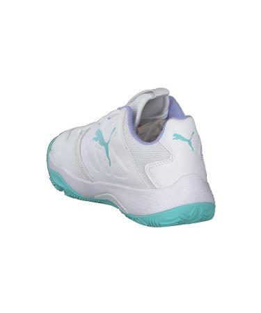 PUMA Unisex Kids Accelerate Turbo Jr Handball Shoe 34.5 EU Puma White Electro Aqua Electro Purple