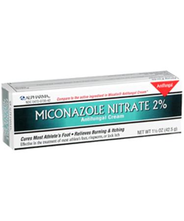 Actavis Miconazole Nitrate 2% Antifungal Cream - 1.5 oz Pack of 2