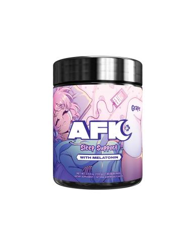 Gamer Supps AFK+ (with Melatonin): Grape - 40 Servings - Keto Friendly Magnesium-Focused Sleep Support Supplement Apigenin Sugar Free