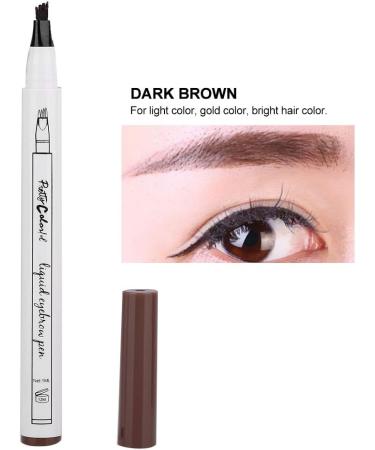 Liquid Eyebrow Pencil Eyebrow Pencil Four Forks Long Lasting Liquid Eyebrow Pen Waterproof Pencil (1# dark brown mocha color) - Buy Online on GoSupps.com