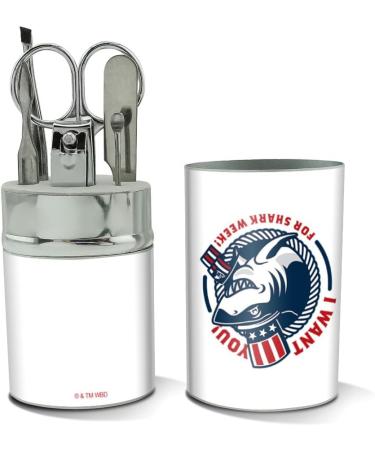 Shark Week Stainless Steel Manicure Pedicure Travel Kit | Beauty Care Grooming Set for Perfect Nails - Buy Online on GoSupps.com