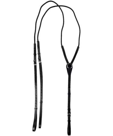 HKM Triangle Reins - Cord - Black for Thoroughbred & Warmblood | International Shipping Available - Buy Online on GoSupps.com