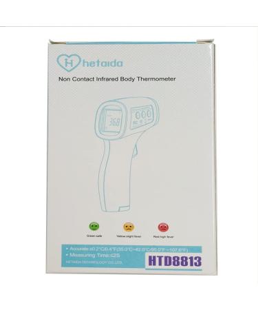 Buy Contactless Infrared Thermometer for Baby Adult & Children - Precise Fever Readings Alarm & 50 Memory Function - Digital LCD Display - White & Purple - Buy Online on GoSupps.com