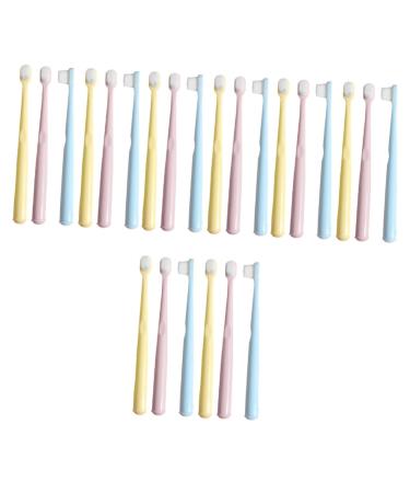 Fomiyes 24 STK children's toothbrush travel toothbrush toothbrush for toddlers daily teeth ergonomic toothbrushes light toothbrush small head manual toothbrush set travel pp 1 piece (1 Pack) different colors x 4 pieces