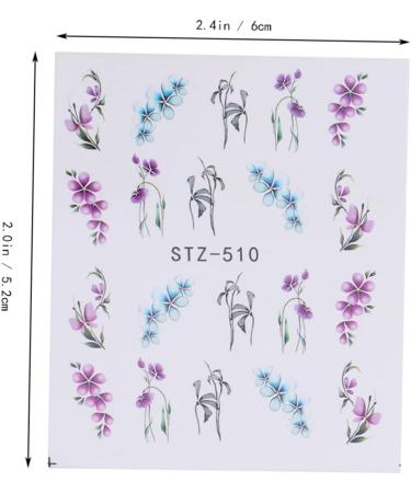 BIUDECO 1 Sheet Manicure Stickers Decal Stickers Flower Sticker Decorate Nail - Buy Online on GoSupps.com
