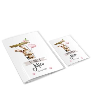 Mikalino Premium U-Book Transparent 3-Part Personalizable Cover | Rabbit Motif Vaccination Passport Protector - 7011_hase - Buy Online on GoSupps.com