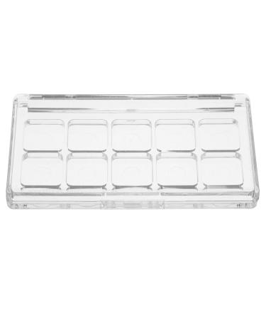 TOYZFRIENDY Transparent Makeup Palette Box with Tight Closure Empty Eyeshadow Blush Lipstick Organizer for DIY Makeup Kit Watercolor Safe Storage Easy Choose
