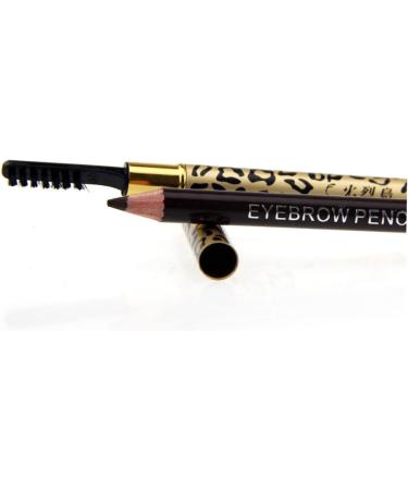 Balacoo 3pcs Set 12pcs Eyebrow Pen Eyebrow Pencil Black Eyebrow Pencil Brush Iron Tube Leopard Print 1 count (Pack of 1) As Shownx3pcs - Buy Online on GoSupps.com