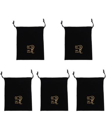 Cabilock 5pcs Hair Dryer Storage Bag Travel Hair Dryer Hair Dryer Travel Bag Hair Dryer Supplies Household 30X26X1CMx5pcs Blackx5pcs