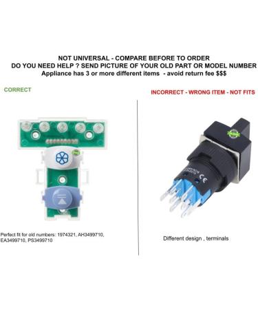 Buy EQUIP. DR US 189D2761G014 EDRG014 X1 Compatible Laundry Button Selector for Kenmore & GE - International Shipping Available - Buy Online on GoSupps.com