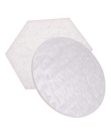 POPETPOP POPETPOP Nail Art Palette Set 2 Pieces Resin Display Tray For Nail Polish And Pigment Mix