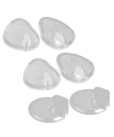 Exceart 3 pairs of toes for sandals self-adhesive gel padding for forefoot pain relief shoe handling pad for men and women (transparent)