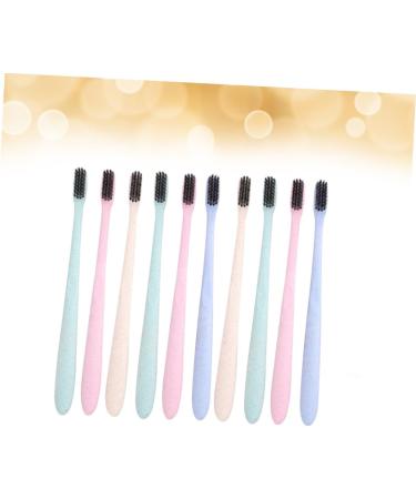 Gleavi 10-Pack Charcoal Toothbrushes | Eco-Friendly Compostable & Soft for the Whole Family | Natural Oral Care Solution - Buy Online on GoSupps.com