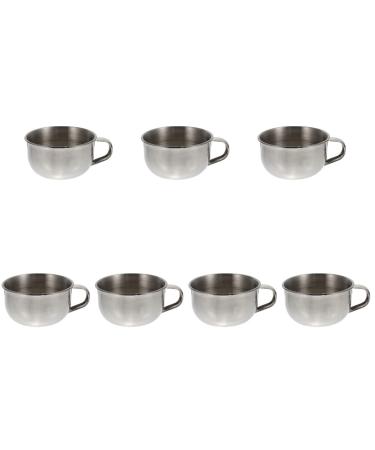 Beaupretty 7 DISCH SHIER SOURE SIES SHOLD SHILL SAUES METAL TRAIN CAILS made of stainless steel foam razor tool Razor soap cum Men's soap Japan Rustproof steel hair man 10x8.5cmx7pcs silverx7st