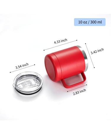 Craft Express 10oz Stainless Steel Coffee Mug 4 Pack - Double Wall Vacuum Insulated Tumbler with Lid - Engraved Powder Coated Travel Cup for Glowforge Plus (Red) - Buy Online on GoSupps.com