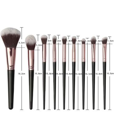 Mreechan 20-Piece Professional Makeup Brush Set with Travel Bag - Essential Cosmetics Tools for Flawless Makeup Application - Buy Online on GoSupps.com
