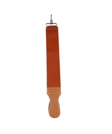Minkissy Sharpening Strop Belt Double Layer Leather Canvas Razor Knife Strop with Hanging Buckle Polishing Sharpener Strap for Barber Shop Home