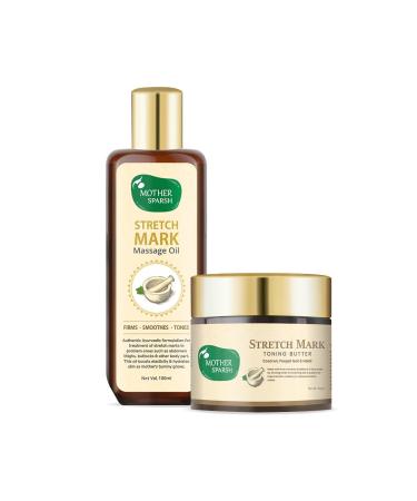 Stretch Mark Repair & Body Toning Kit with Stretch Mark Oil & Stretch Mark Toning Butter with Kachur Peepal and Ayurvedic Formulation