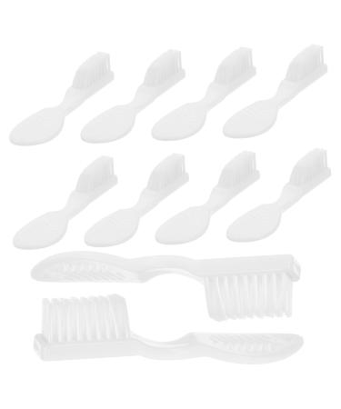 PopetPop 10 St toothbrushes for mouth cleaning safety toothbrush in prison hand cleaning brush daily toothbrush prison toothbrush mini soft place white plastic travel