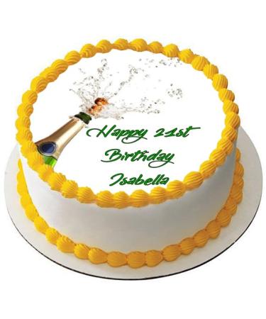 CHAMPAGNE GLASS 7.5 PREMIUM Edible ICING Cake Topper DECORATION D1