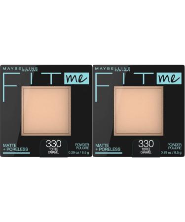 Maybelline Fit Me Matte + Poreless Pressed Face Powder Makeup Toffee 1 Count (Pack of 2)