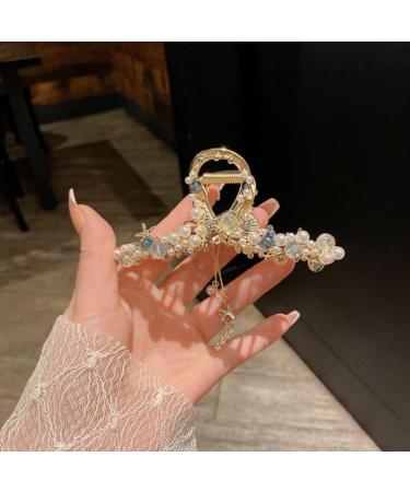 Hair Claw Starfish Pearl Hair Clips Women Tassel Hairpin Large Shark Clip Headwear Hair Accessories 1 - Buy Online on GoSupps.com
