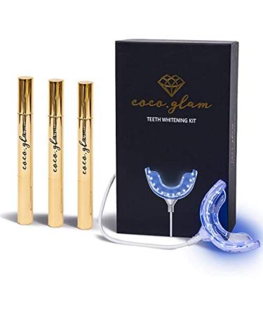 Coco Glam Teeth Whitening Set Blue - Teeth Whitening Kit - Tooth Bleaching Set Healthy and White Teeth Without Powder