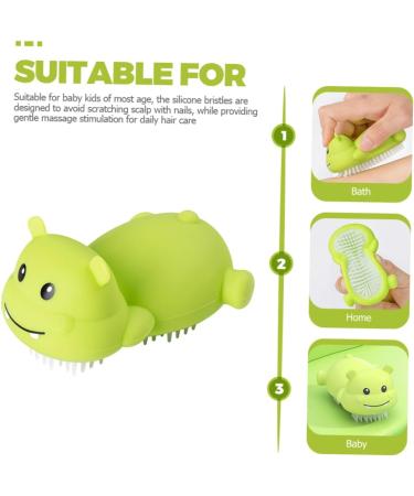 Frcolor 5pc Silicone Shampoo Brush & Scalp Massager - Child-Friendly Scalp Peeling Comb for Gentle Washing - Buy Online on GoSupps.com