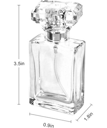 Enenes Glass Refillable Perfume Bottle 4 pcs Portable Square Empty Glass Perfume Atomizer Bottle 30ml/1 oz. Spray Glass Bottle Atomizer Container (30ML White+Black) - Buy Online on GoSupps.com