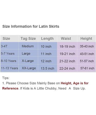 Daydance Girl's Latin Ballroom Dance Skirt with Boy Shorts - Black-blue, 7-9 Years - Buy Online on GoSupps.com