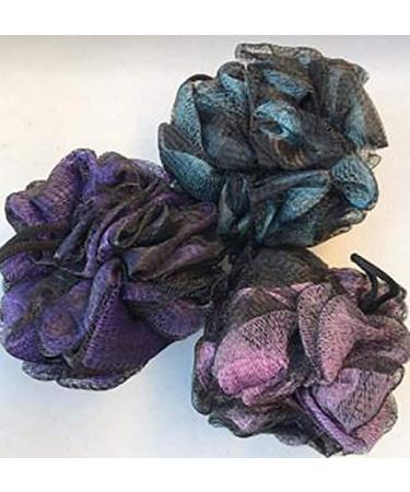 Luxury Bath Pouf Set - Soft Mesh Double Layer Shower Puff Exfoliating/Cleansing Loofah - 3 Pack - For Men/Women - Buy Online on GoSupps.com