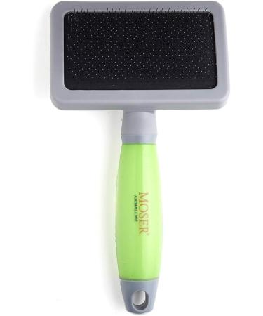 MOSER 2999-7075 Large Slicker Brush - Green | Premium Pet Grooming Tool for Dogs & Cats | Fast Worldwide Shipping - Buy Online on GoSupps.com
