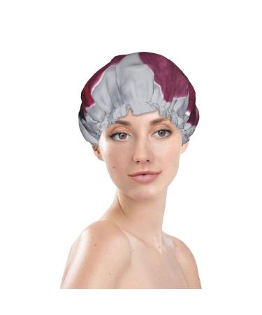 Flower Pebble Printed Waterproof Shower Cap for Women - Fits All Head Sizes and Hair Textures - Buy Online on GoSupps.com