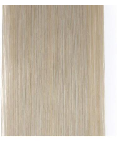 Silk-co 26 Inch Clip in Hair Extensions: Blond & Silver Grey, 100% Synthetic Hairpiece, 8pcs Long Straight Hair Pieces - Full Head Coverage - Buy Online on GoSupps.com