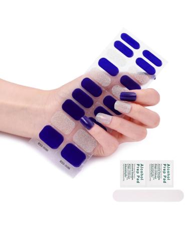 20 Sticker Semi Cured Gel Strips Gel Nail Full Wraps Strips Gel Nail Stickers UV/LED Lamp Required Nail Wrap Semi Cured Gel Nail Strips Pedicure Semi Cured Gel Nail Strips Starter Kit Semi BSS86