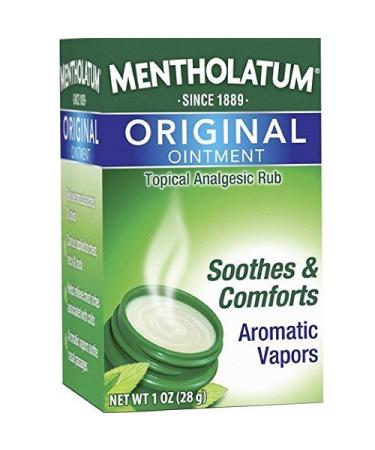 Mentholatum Original Ointment Soothing Relief Aromatic Vapors oz, No Color, 1 Ounce, (Pack of 3)