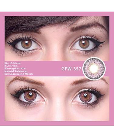 Matlens Tricolor Pink Circle Contact Lenses - Big Eyes 3.25 Diopters Care Kit Included | Shop Internationally - Buy Online on GoSupps.com